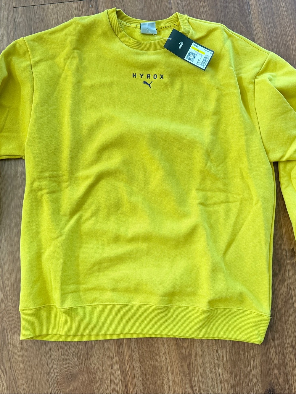Hyrox yellow PUMA sweatshirt (NEW WITH TAGS)
